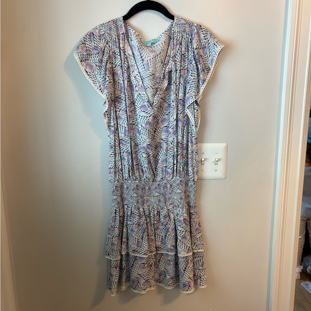 Melissa Odabash Multicolor Leaf Print Mini Dress